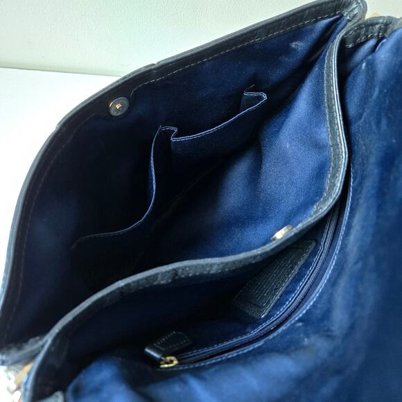 Coach Madison Shoulder Flap Bag Black Pebbled Leather Envelope Purse Handbag EUC - Picture 14 of 15